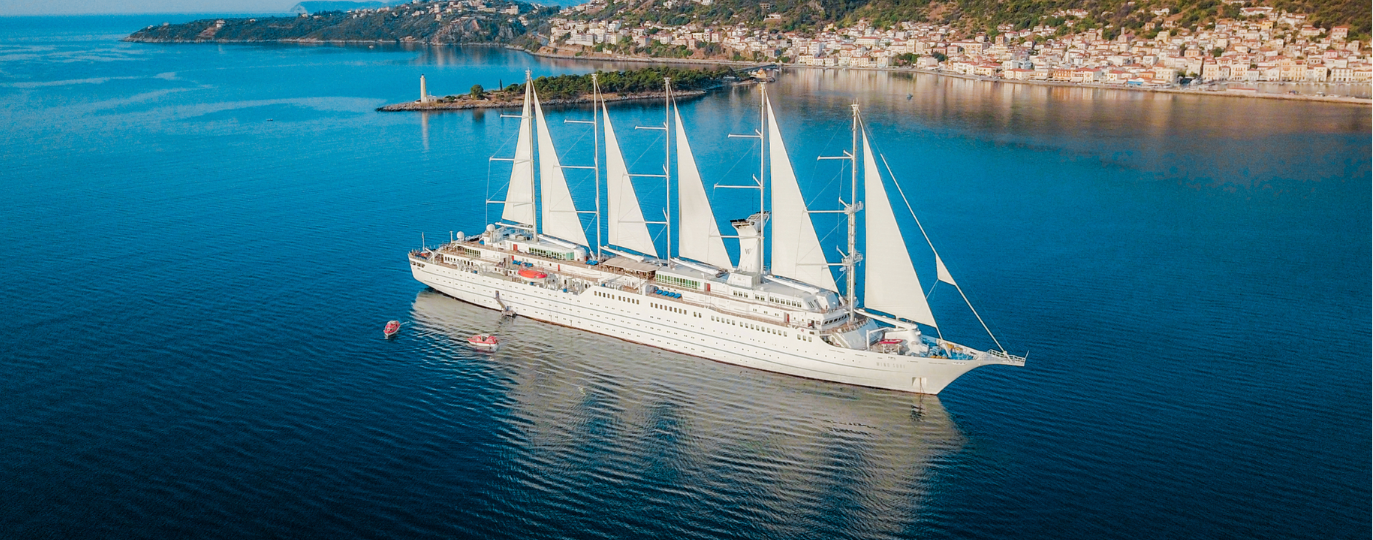 WindStar Wind Jammer Ship sailing the Ocean